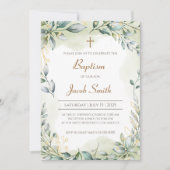 洗礼の招待状　女の子＆男の子　キリスト教の命名式招待状 招待状 (正面)