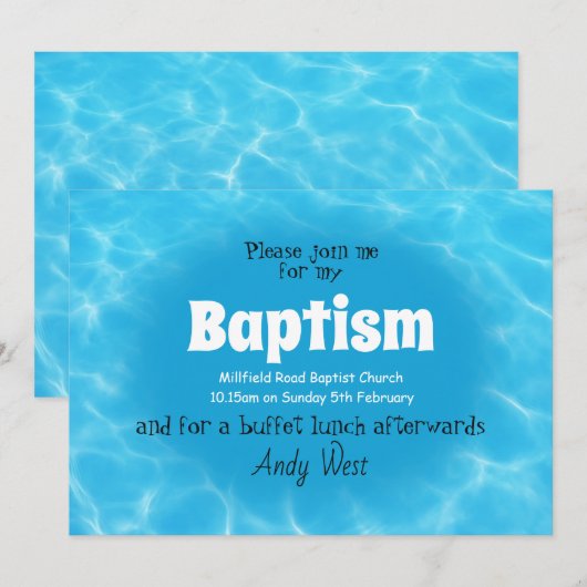 洗礼の招待状 招待状 (正面/裏面)