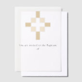 洗礼の招待 ベラム紙招待状 (オフセット)