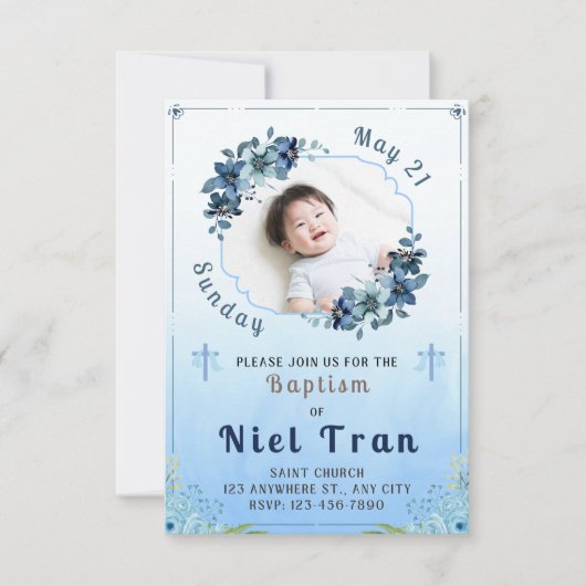 洗礼の招待 招待状 (正面)