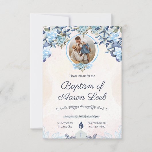 洗礼の招待 招待状 (正面)