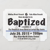 洗礼の招待 招待状 (正面/裏面)