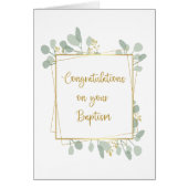 洗礼の挨拶状おめでとう (正面)