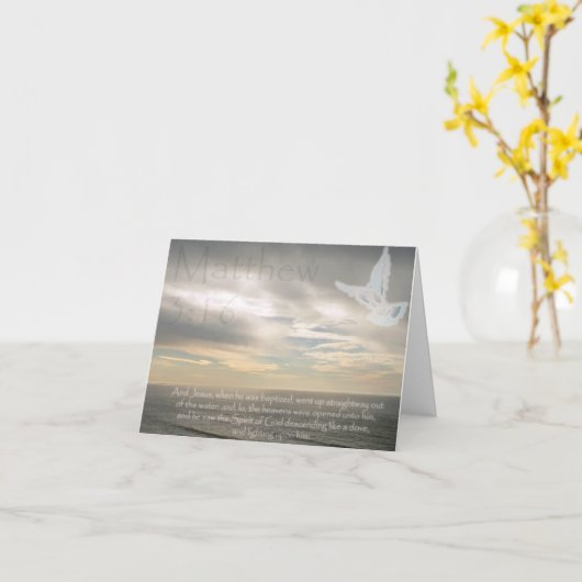 洗礼の挨拶状 カード (黄色い花)