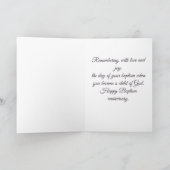 洗礼の日を思い出す、クロスとバラ カード (内部)