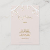 洗礼の渦巻くピンクと金ゴールド 名刺 (裏面)