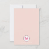 洗礼の渦巻くピンクと金ゴールド 招待状 (裏面)