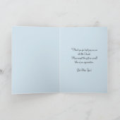 洗礼の男の子の《キリスト教》洗礼式や命名式は司祭のために感謝していしています カード (内部)