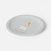 洗礼の男の赤ちゃん ペーパープレート (アングル)