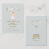 洗礼の男の赤ちゃん 名刺 (正面/裏面)