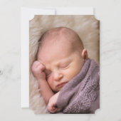 洗礼の白い大理石の金ゴールドの十字の原稿の写真 招待状 (裏面)