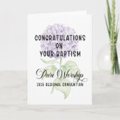 洗礼の祝福 カード 純粋な礼拝 (正面)