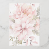 洗礼の花の招待状 箔招待状 (裏面)