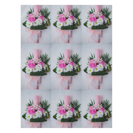 洗礼の蝋燭 テーブルクロス (正面)