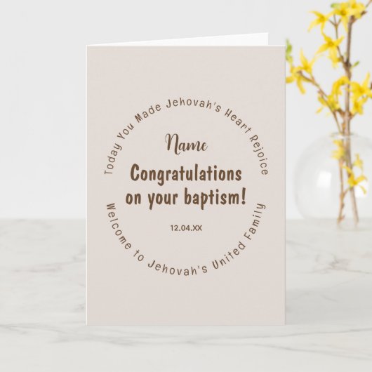 洗礼の賜物 | JW カード (黄色い花)