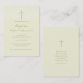 洗礼の賢明で敏感な花のレース 名刺 (正面/裏面)