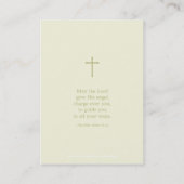 洗礼の賢明で敏感な花のレース 名刺 (裏面)