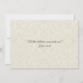 洗礼の赤ちゃんの天使 ヴィンテージ招待状 招待状 (裏面)