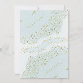 洗礼の青い水彩デザイン 招待状 (裏面)