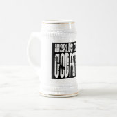 洗礼の《キリスト教》洗礼式や命名式のギフトの世界の最もクールな教父 ビールジョッキ (正面左)