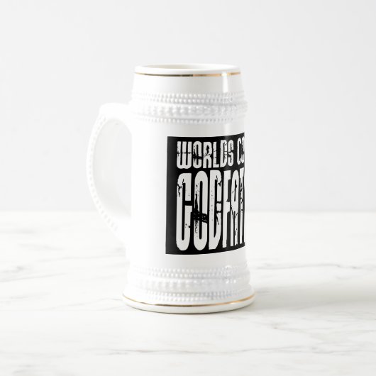 洗礼の《キリスト教》洗礼式や命名式のギフトの世界の最もクールな教父 ビールジョッキ (正面左)