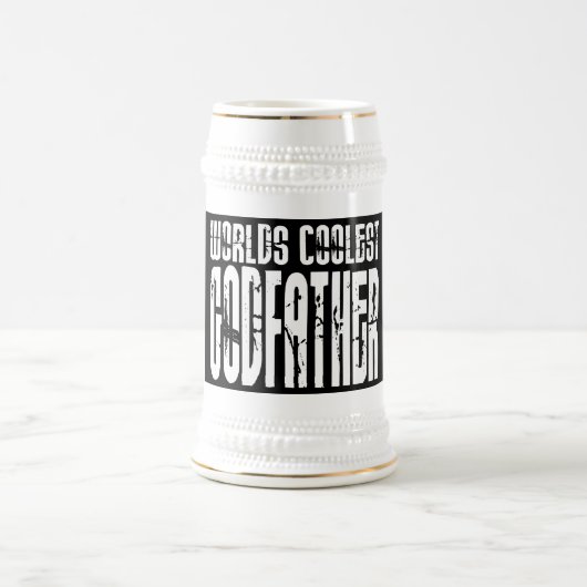 洗礼の《キリスト教》洗礼式や命名式のギフトの世界の最もクールな教父 ビールジョッキ (中央)