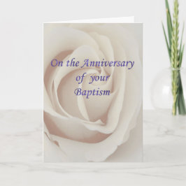 洗礼または《キリスト教》洗礼式や命名式記念日の白いバラ カード