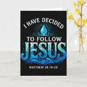 洗礼を受けました 私はイエスに従うことを決意しました 洗礼 カード (黄色い花)