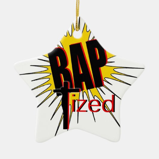 洗礼を施される!  自慢しているすべてのためのギフト セラミックオーナメント (正面)