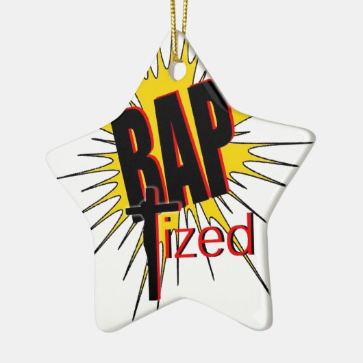 洗礼を施される! 自慢しているすべてのためのギフト セラミックオーナメント (左)