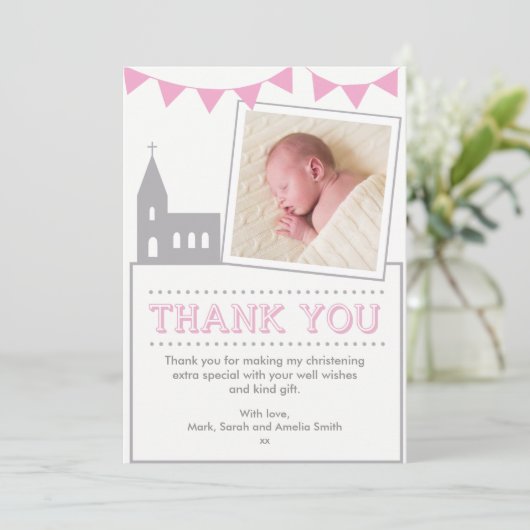 洗礼を施している女の子か洗礼のサンキューカード サンキューカード (スタンド正面)