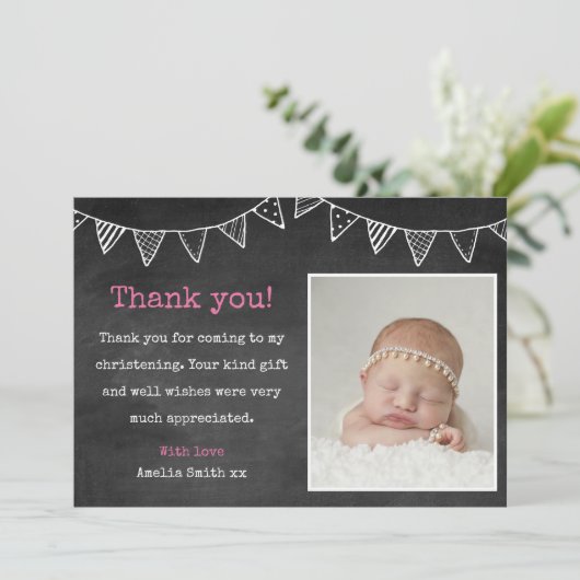 洗礼を施している女の子か洗礼のサンキューカード サンキューカード (スタンド正面)