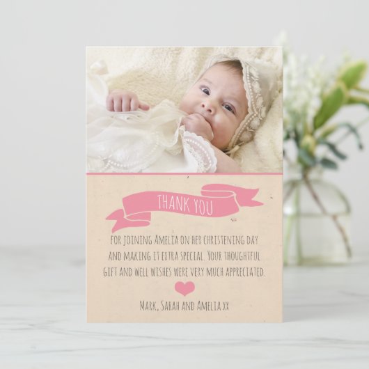 洗礼を施している女の子か洗礼のサンキューカード サンキューカード (スタンド正面)