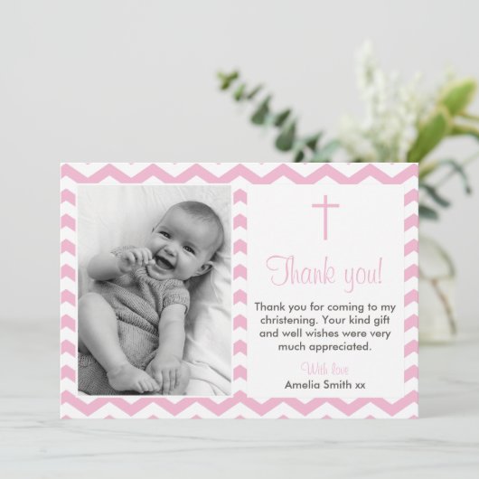 洗礼を施している女の子か洗礼のサンキューカード サンキューカード (スタンド正面)