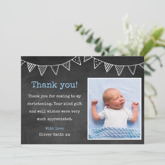 洗礼を施している男の子か洗礼のサンキューカード サンキューカード (スタンド正面)