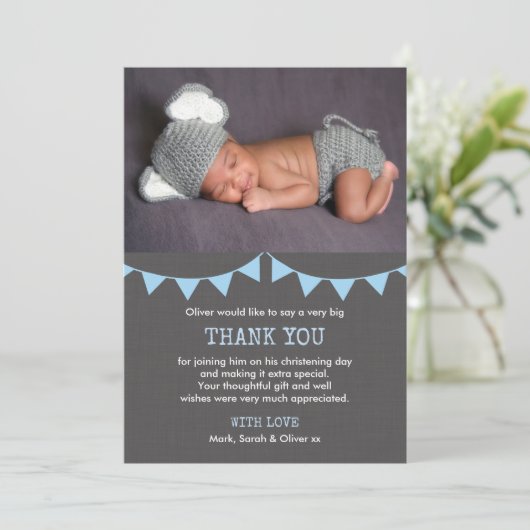 洗礼を施している男の子か洗礼のサンキューカード サンキューカード (スタンド正面)