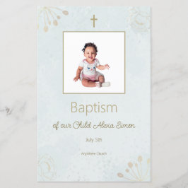 洗礼エレガントメニューカードベビー