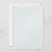 洗礼エレガント招待状ベビーカード 招待状 (裏面)