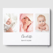 洗礼カスタム写真モダン女 ゲストブック (裏面)