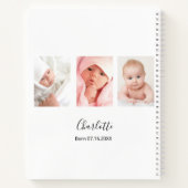 洗礼カスタム写真素朴なヒマワリのゲストブック ノートブック (裏面)