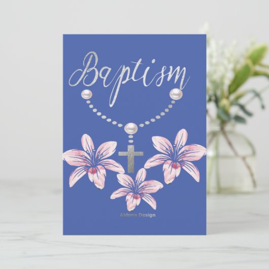 洗礼カード 招待状 (スタンド正面)