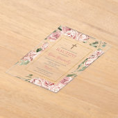 洗礼スペインのの女の子 アクリル招待状 (レイダウン)