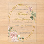 洗礼スペインのの女の子 アクリル招待状 (正面)