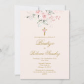 洗礼スペインのの女の子 招待状 (正面)