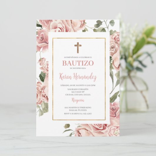 洗礼スペインのの女の子 招待状 (スタンド正面)