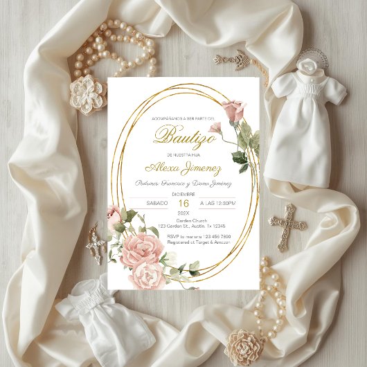 洗礼スペインのの女の子 招待状