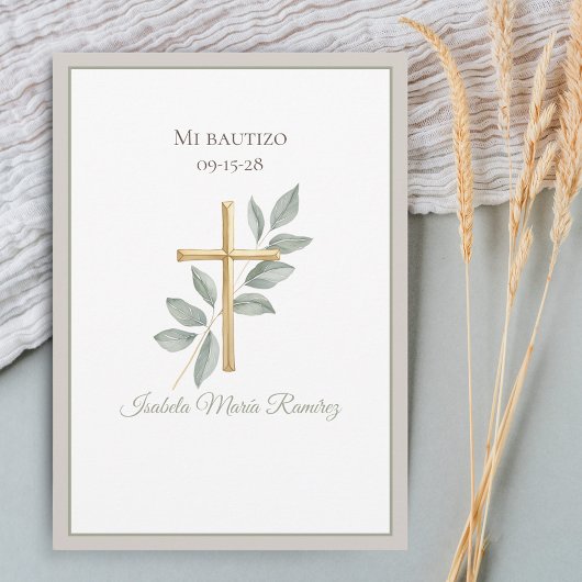 洗礼スペインのの最初の誕生日ボホパンパグラス 招待状