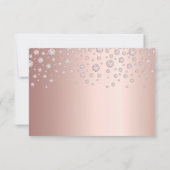 洗礼バラ金ゴールド花模様女の子の写真 サンキューカード (裏面)