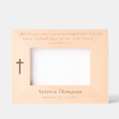 洗礼パーソナライズされたエッチング写真枠 レーザー彫刻フレーム (正面)