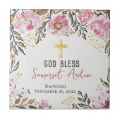 洗礼パーソナライズされた陶磁器タイル タイル (正面)